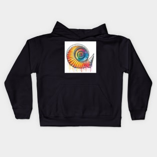 Psychedelic looking abstract illustration of Escher stairs Kids Hoodie